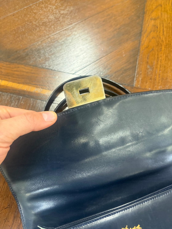 Delvaux Vintage Marineblauw – Top handle tassen, Kalfsleer (photo 3 of 7)