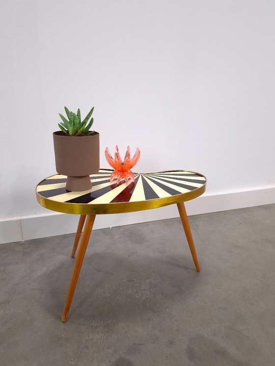 Tavolo a Rene Bianco e Nero Anni '50, Tavolo per Piante – Tavolini, Wood, Plastic (photo 7 of 12)