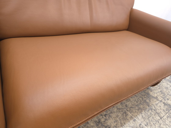 Image 1 of De Sede ds 125 Cognac Designer Sofa Leather Sofa Couch Gerd Lange