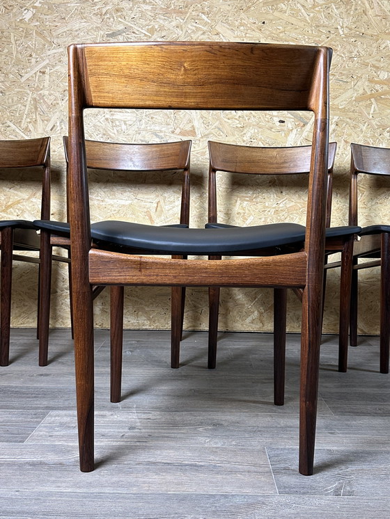 Image 1 of 6x Henry Rosengren Hansen Modelo 39 sillas de comedor Brande industria del mueble palo de rosa