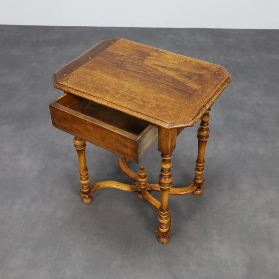 Image 1 of Neo-Baroque Side Table with Drawer, ca. 1890–1920