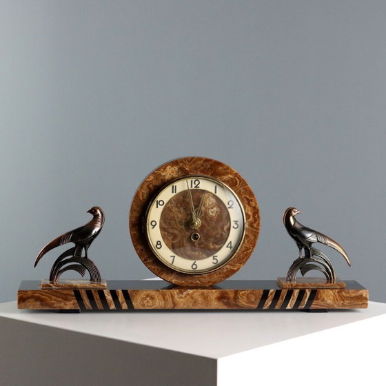 Image 1 of Orologio da Appoggio in Marmo Art Déco