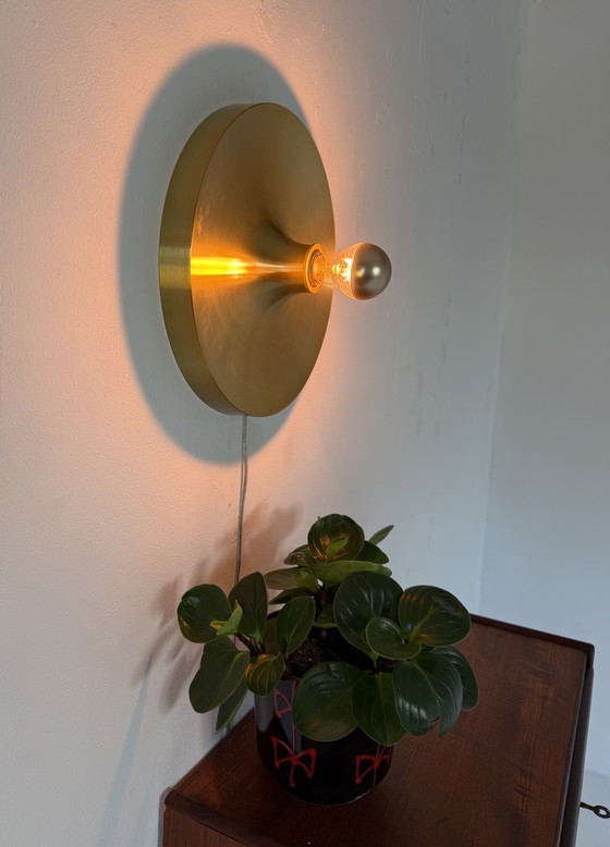 Image 1 of Applique murale vintage « disque » style Space Age, Honsel '70