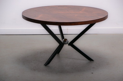 Runder Pallisander-Couchtisch, ca. 1950