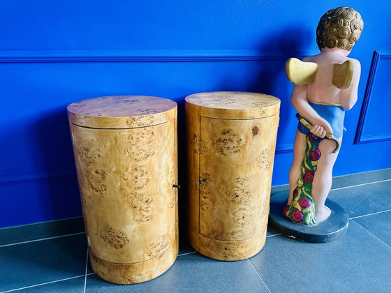 Zeldzame Lemon Furniture Nachtkastjes Constant Van Burl By Yaniv Chen – Brass, Wood (photo 13 of 15)