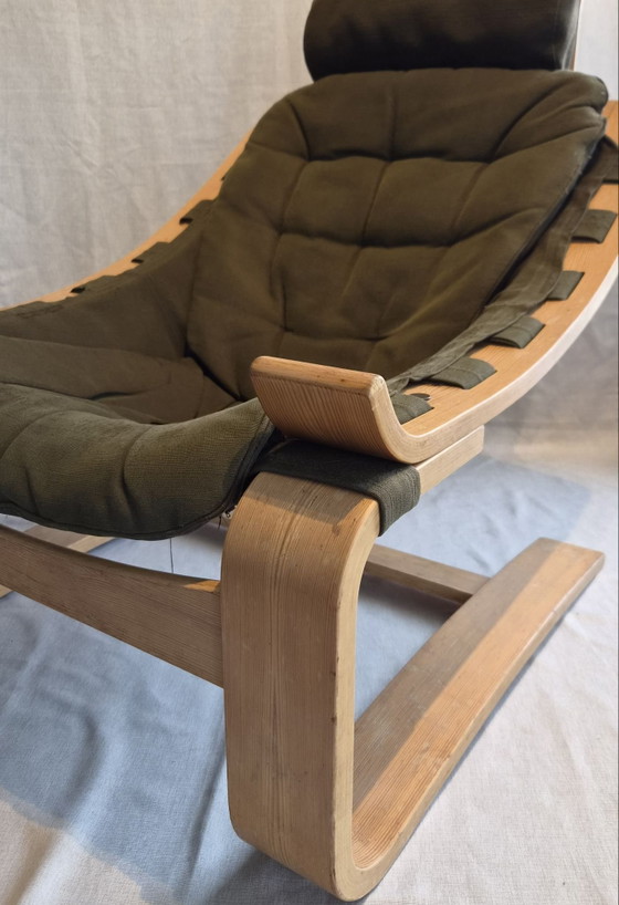Poltrona Lounge Vintage 'Kroken' Åke Fribytter – Nelo Möbel, Poltrone, Oro, Tela (photo 6 of 15)