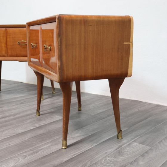 Image 1 of Coppia Di Comodini Gio Ponti Style Mid-Century 1950’s Modernariato Design
