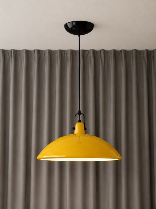 Lámpara colgante Martinelli Luce “Lampara” 1849 de Elio Martinelli – Amarillo raro – hanglampen, Metal (photo 2 of 18)