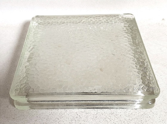 Image 1 of Nevada trinket tray, molded glass pavement, Saint Gobain, 1950s
