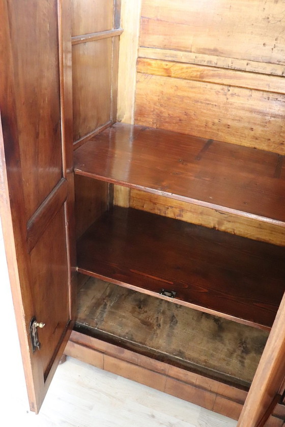 Image 1 of Large Wardrobe 4 Doors in Solid Walnut, Italy 19th Century