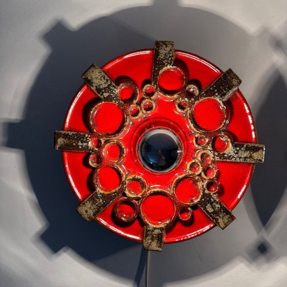 Image 1 of Pareja de apliques de cerámica Hustadt Leuchten , años 70