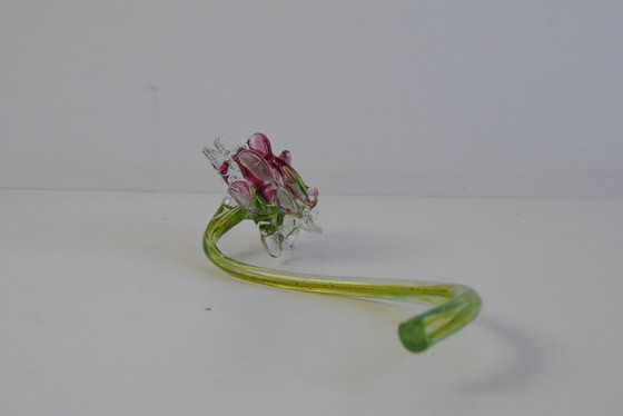 Image 1 of Rosenskulptur aus mundgeblasenem Glas, Tschechoslowakei, 1970er Jahre
