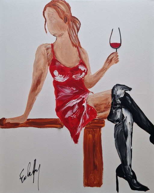 Henry ESCOBAR - The Glass - Artist's Painting