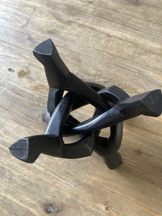 Image 1 of Sculpture africaine en bois sculptée à la main