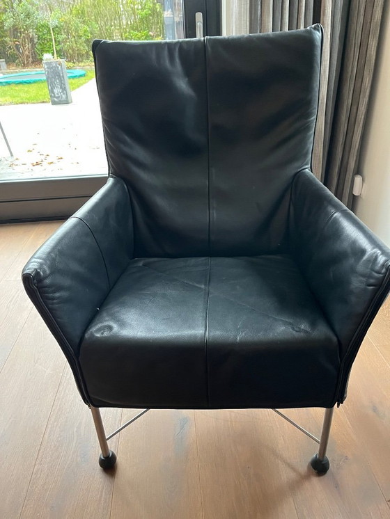 Image 1 of Montis: sillón Charlie de cuero negro - Gerard van den Berg