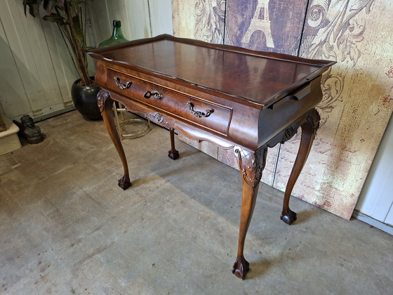 Image 1 of Table à thé anglaise classique antique, table à boissons Wishkeybar dim, 86x46cm et 73cm de haut