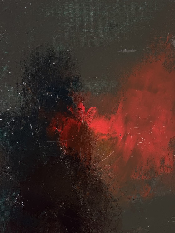 Image 1 of Sylvain Beerens (1917) - Paysage rouge