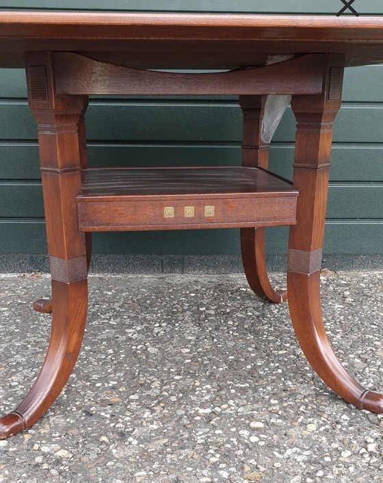 Image 1 of Kersenhout jugendstil Schuitema eetkamertafel 