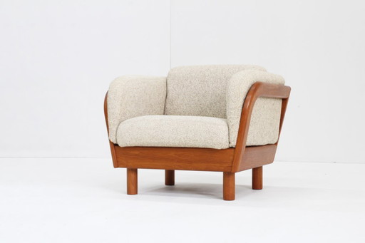 Fauteuil vintage danois en teck, style Olsen Laursen, années 1960