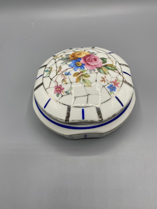 Art Deco Limoges porseleinen bonbonnière – MF Limoges Frankrijk – decoratieve objecten, Porcelain