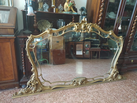 Grande Specchio intagliato e dorato, Italia 1950 – Legno, Barok (photo 7 of 18)