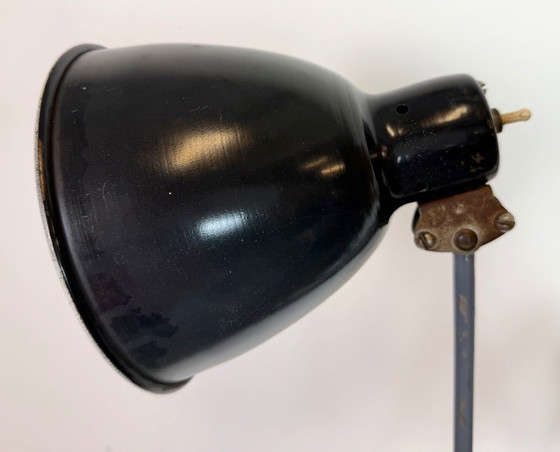 Image 1 of Zwarte industriële Sovjet-wandlamp in schaarvorm, jaren 60