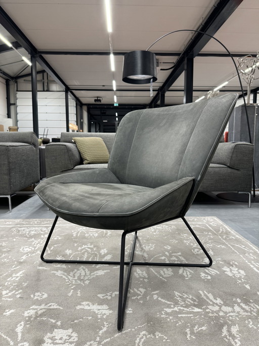 Rolf Benz 383 Fauteuil aniline leer zwart