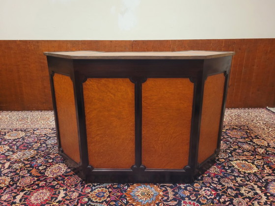 Bar inglese Chesterfield in mogano completamente rivestito in pelle – Mobile bar, Legno (photo 3 of 13)