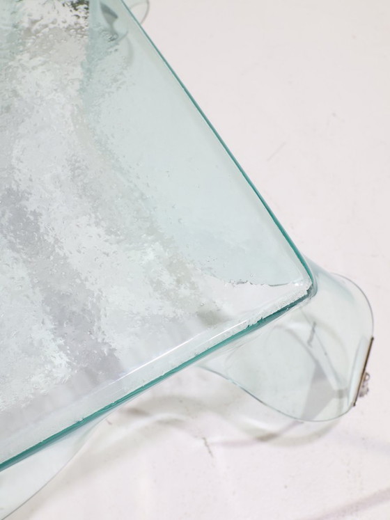Image 1 of Glass handkerchief coffee table Italian 1980s