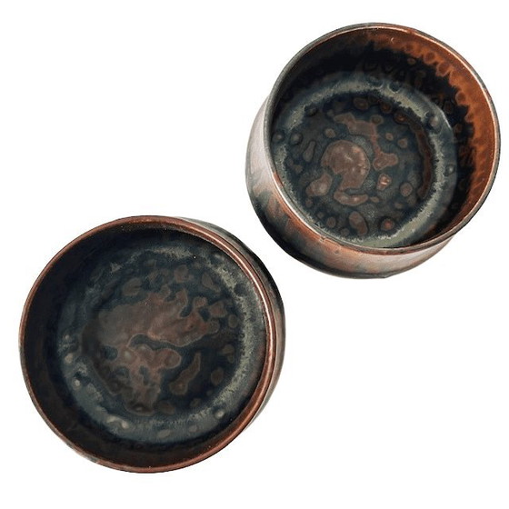 Image 1 of Ensemble de bols empilables en céramique aux tons naturels, années 1960