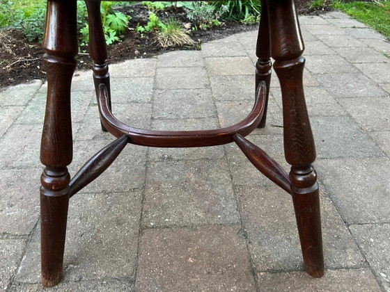 Image 1 of Set van 4 antieke Windsor stoelen – massief hout kersenkleur