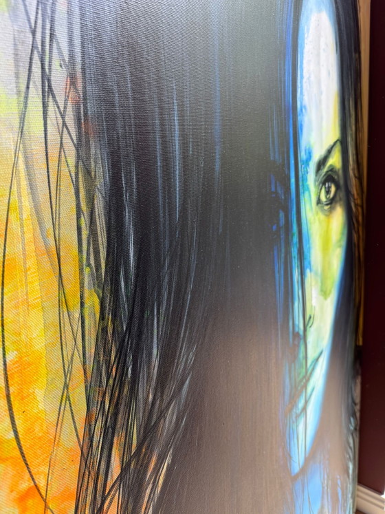 Image 1 of Large colorful painting (135cm wide x 195cm high)