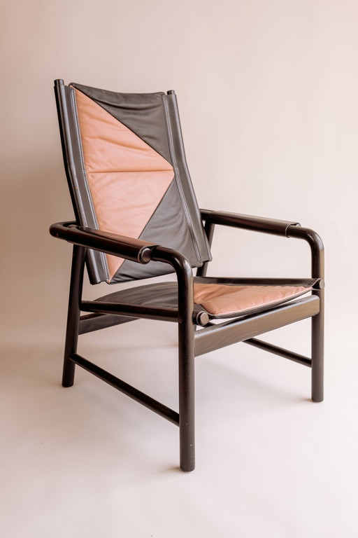 Vintage Leather "Duotone" Armchair