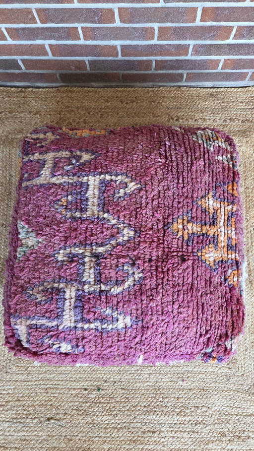 Pouf berbère vintage fait main – hockers en poefs, Wool (photo 2 of 5)