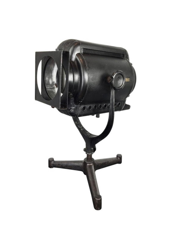 Image 1 of Large 1950s ADB Theater Spot on Foot - Working Condition