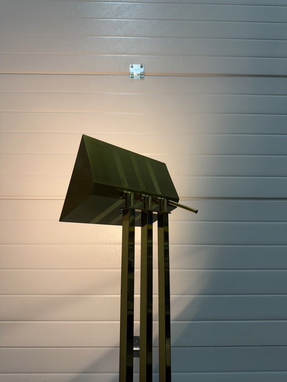 Image 1 of Lampada da terra Lustrerie Deknudt Hollywood Regency color oro