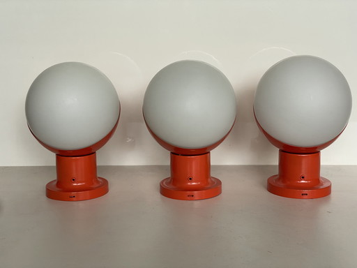 Set (3x) Vintage Space Kaiser Leuchten Wall Lamp