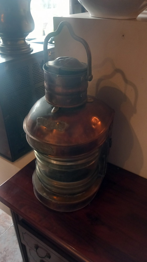 Image 1 of Ouvrard & Villars Copper Boat Lighthouse