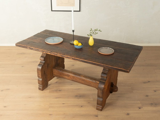 Brutalist solid wood table, 1970s – Dining tables (photo 3 of 8)