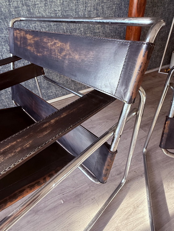 Image 1 of 2 vintage Gavina/Knoll Wassily Model B3 fauteuils, circa jaren 60