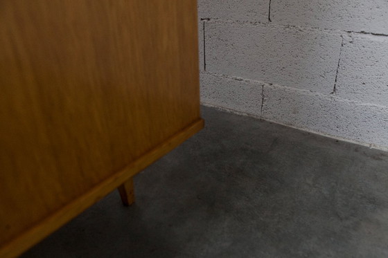 Image 1 of 1970s Scandinavian wardrobe with hanging space, shelf, mirror, 21x126cm, 2 doors