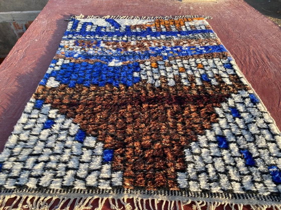 Alfombra Beni Ouarain 300x200 cm – Lana gruesa con motivos tribales – Algodón, Modern (photo 4 of 7)