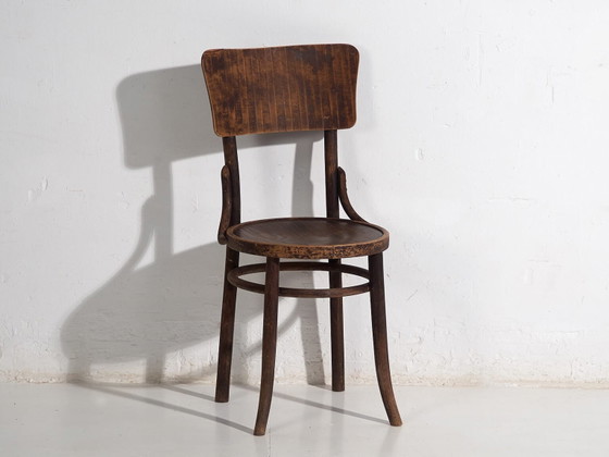 Sedie da pranzo antiche in legno curvato (c.1920). Set di 4 pezzi #6 (photo 19 of 27)