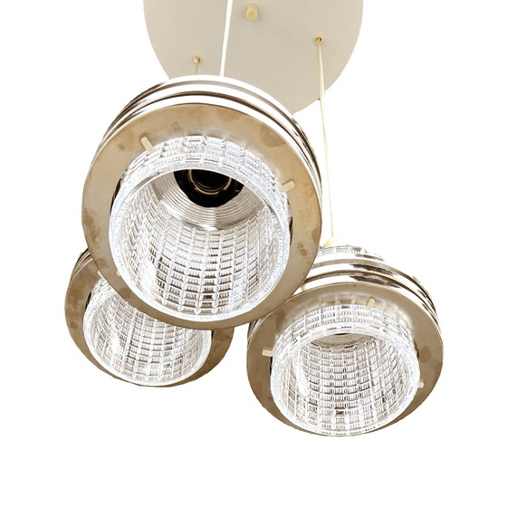 Image 1 of Mid Century Moderne Cascade Kroonluchter Pokrok Žilina, Tsjecho-Slowakije, 1970