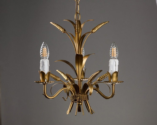 Lustre original Hans Kögl style épi de blé – Suspension style Hollywood Regency, années 1970