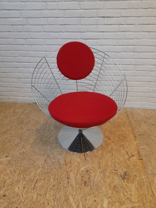 Silla de cono de alambre Verner Panton