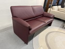 Leolux Bora Beta Canapé Cuir rouge foncé