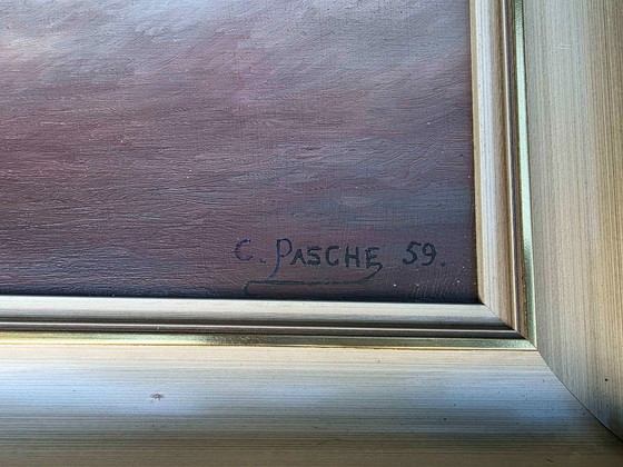 Original oil painting by the renowned Swiss painter Charles Pasche – Paintings & Drawings, Canvas (photo 14 of 16)