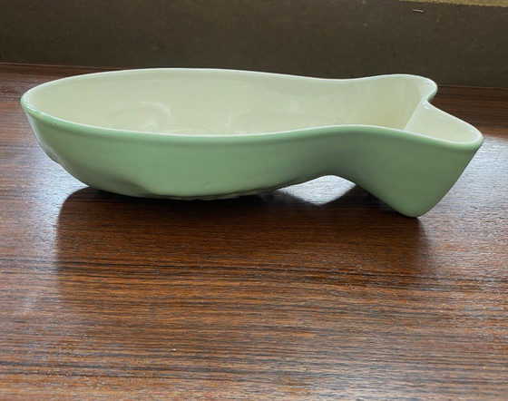Visvormige Limoengroene Keramische Puddingvorm – Tafelwaar, Ceramic (photo 11 of 12)