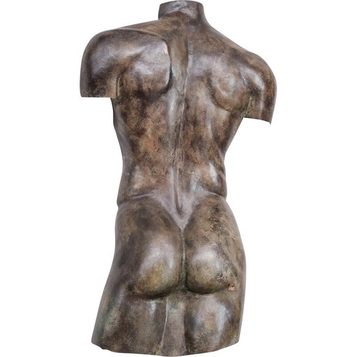Vintage sculpture in patinated brass, France 1950s